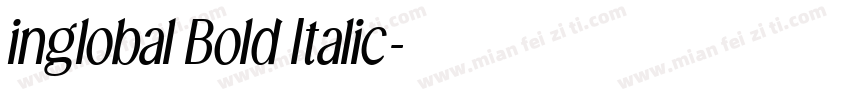 inglobal Bold Italic字体转换